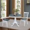 International Concepts Round 36 in Rd Top Pedestal Table, 2 Emily Chairs, White/Heather Gray, 36 W, 36 L, 29.1 in H, Wood K05-36RT-C617P - alternate 4